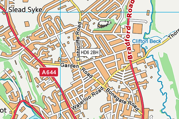 HD6 2BH map - OS VectorMap District (Ordnance Survey)