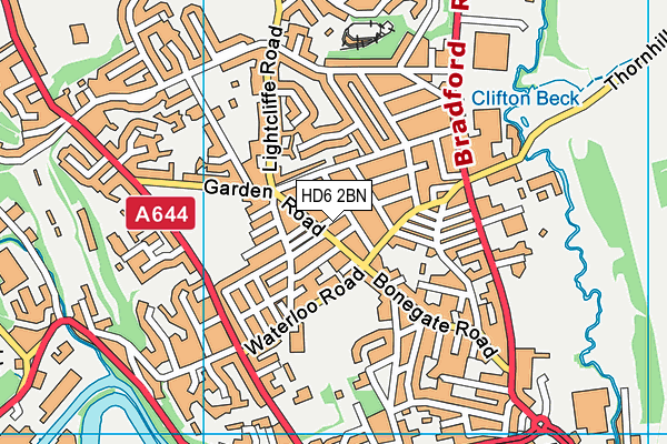 HD6 2BN map - OS VectorMap District (Ordnance Survey)