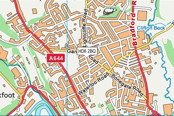 HD6 2BQ map - OS VectorMap District (Ordnance Survey)