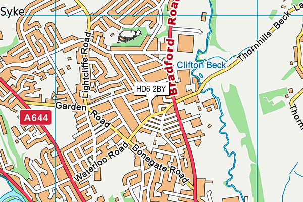 HD6 2BY map - OS VectorMap District (Ordnance Survey)