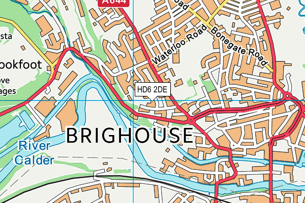 HD6 2DE map - OS VectorMap District (Ordnance Survey)