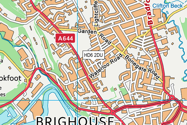 HD6 2DU map - OS VectorMap District (Ordnance Survey)