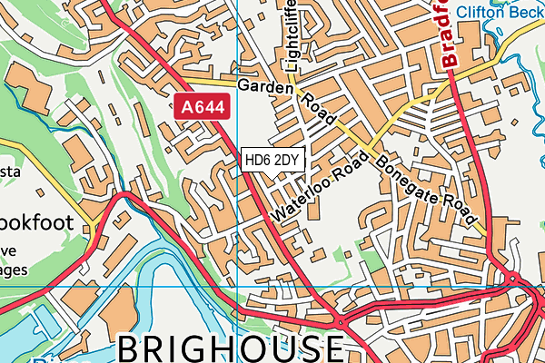 HD6 2DY map - OS VectorMap District (Ordnance Survey)