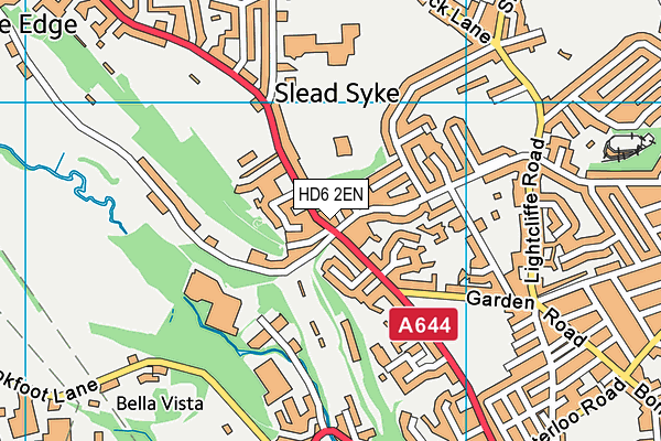 HD6 2EN map - OS VectorMap District (Ordnance Survey)