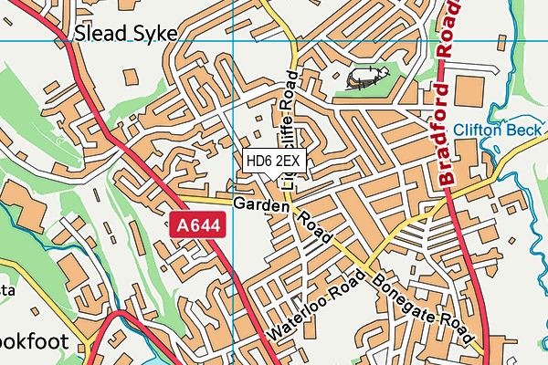 HD6 2EX map - OS VectorMap District (Ordnance Survey)