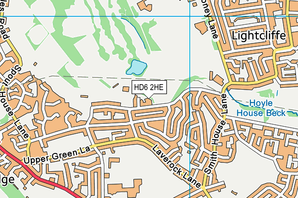 HD6 2HE map - OS VectorMap District (Ordnance Survey)