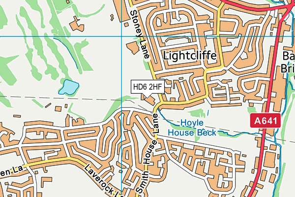 HD6 2HF map - OS VectorMap District (Ordnance Survey)