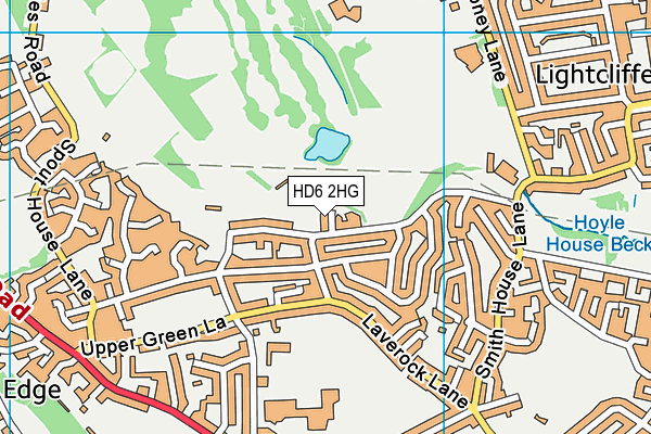 HD6 2HG map - OS VectorMap District (Ordnance Survey)