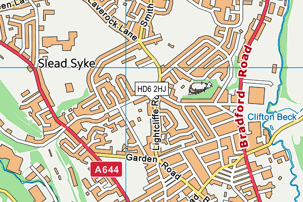 HD6 2HJ map - OS VectorMap District (Ordnance Survey)