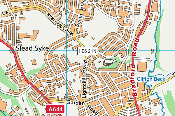 HD6 2HN map - OS VectorMap District (Ordnance Survey)