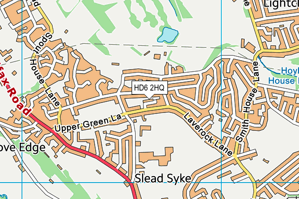 HD6 2HQ map - OS VectorMap District (Ordnance Survey)