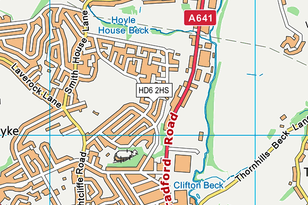 HD6 2HS map - OS VectorMap District (Ordnance Survey)