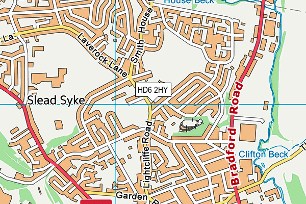 HD6 2HY map - OS VectorMap District (Ordnance Survey)