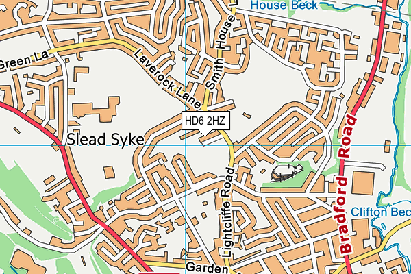 HD6 2HZ map - OS VectorMap District (Ordnance Survey)