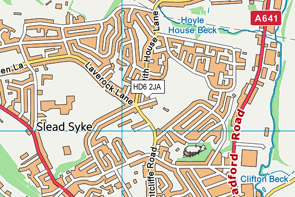 HD6 2JA map - OS VectorMap District (Ordnance Survey)