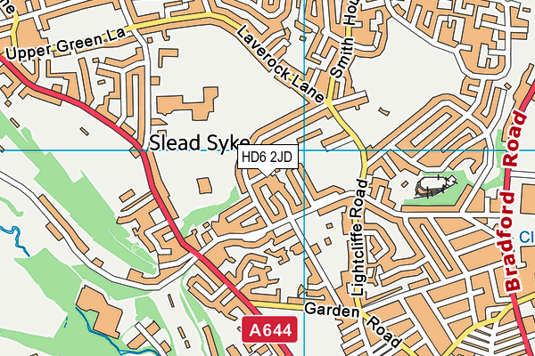 HD6 2JD map - OS VectorMap District (Ordnance Survey)