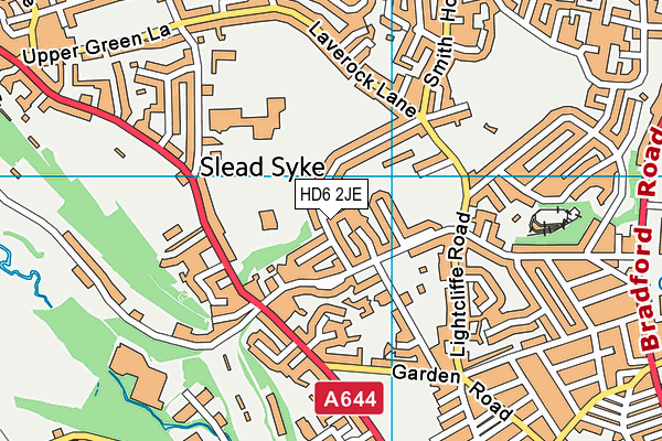 HD6 2JE map - OS VectorMap District (Ordnance Survey)