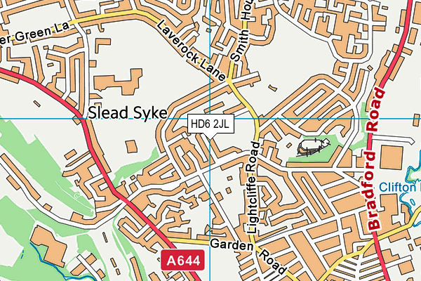 HD6 2JL map - OS VectorMap District (Ordnance Survey)