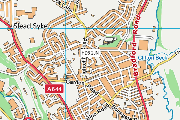 HD6 2JN map - OS VectorMap District (Ordnance Survey)