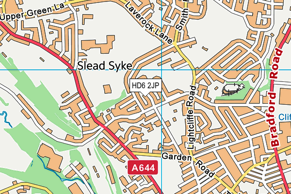 HD6 2JP map - OS VectorMap District (Ordnance Survey)