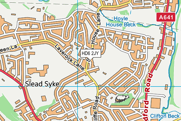 HD6 2JY map - OS VectorMap District (Ordnance Survey)