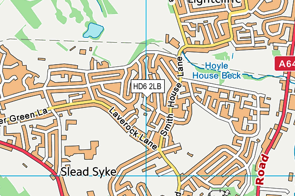 HD6 2LB map - OS VectorMap District (Ordnance Survey)