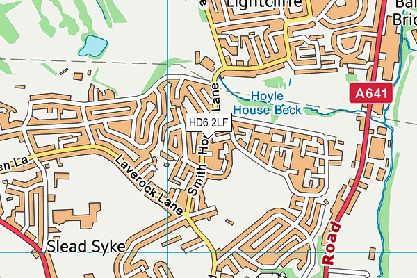 HD6 2LF map - OS VectorMap District (Ordnance Survey)