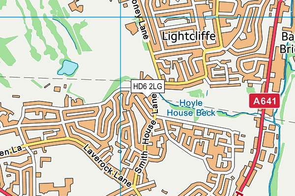 HD6 2LG map - OS VectorMap District (Ordnance Survey)
