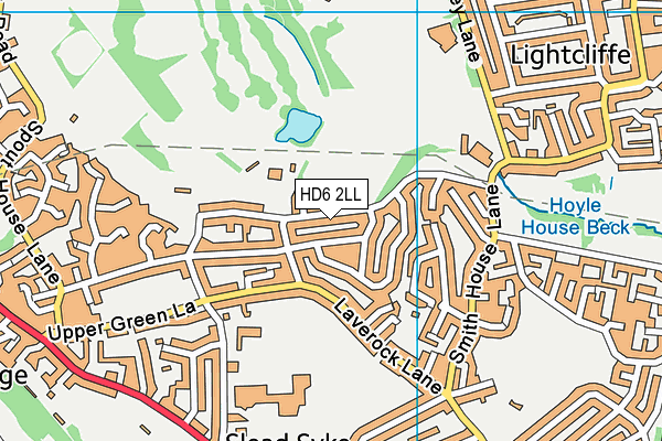 HD6 2LL map - OS VectorMap District (Ordnance Survey)
