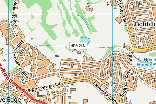 HD6 2LN map - OS VectorMap District (Ordnance Survey)
