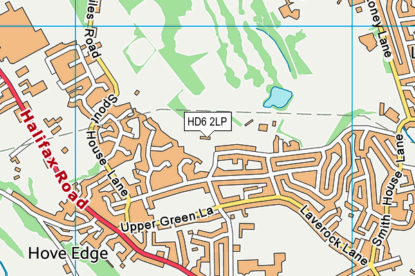 HD6 2LP map - OS VectorMap District (Ordnance Survey)