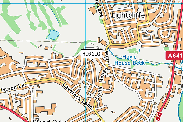 HD6 2LQ map - OS VectorMap District (Ordnance Survey)