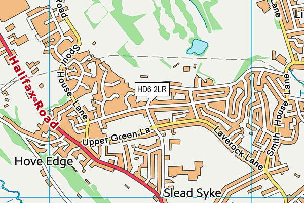 HD6 2LR map - OS VectorMap District (Ordnance Survey)