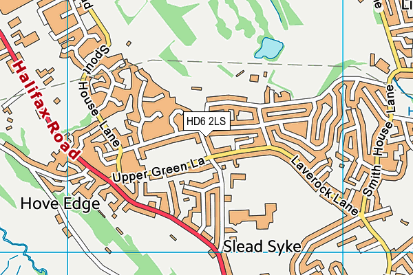 HD6 2LS map - OS VectorMap District (Ordnance Survey)