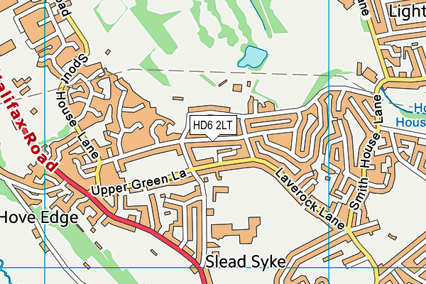 HD6 2LT map - OS VectorMap District (Ordnance Survey)