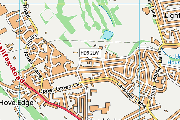 HD6 2LW map - OS VectorMap District (Ordnance Survey)