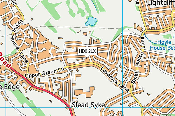 HD6 2LX map - OS VectorMap District (Ordnance Survey)