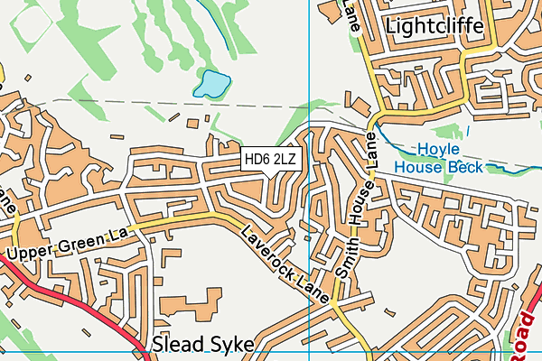 HD6 2LZ map - OS VectorMap District (Ordnance Survey)