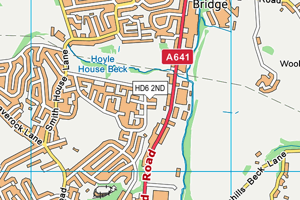 HD6 2ND map - OS VectorMap District (Ordnance Survey)