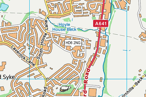 HD6 2NG map - OS VectorMap District (Ordnance Survey)