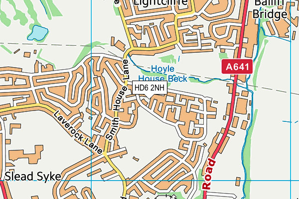 HD6 2NH map - OS VectorMap District (Ordnance Survey)