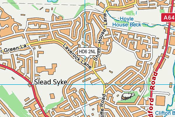 HD6 2NL map - OS VectorMap District (Ordnance Survey)