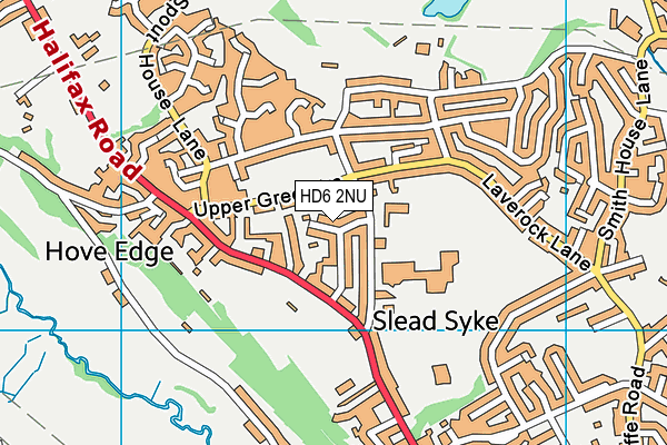 HD6 2NU map - OS VectorMap District (Ordnance Survey)