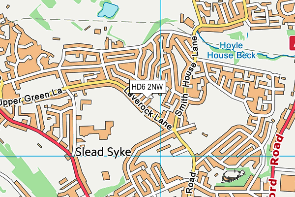 HD6 2NW map - OS VectorMap District (Ordnance Survey)