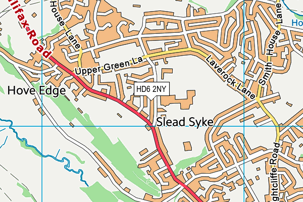 Brighouse High School map (HD6 2NY) - OS VectorMap District (Ordnance Survey)