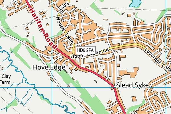HD6 2PA map - OS VectorMap District (Ordnance Survey)