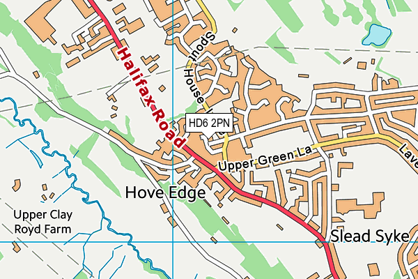 HD6 2PN map - OS VectorMap District (Ordnance Survey)