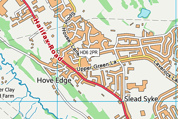 HD6 2PR map - OS VectorMap District (Ordnance Survey)