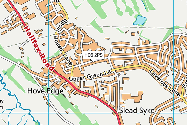 HD6 2PS map - OS VectorMap District (Ordnance Survey)