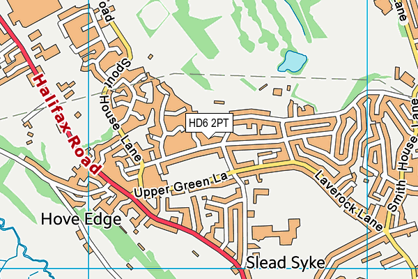 HD6 2PT map - OS VectorMap District (Ordnance Survey)